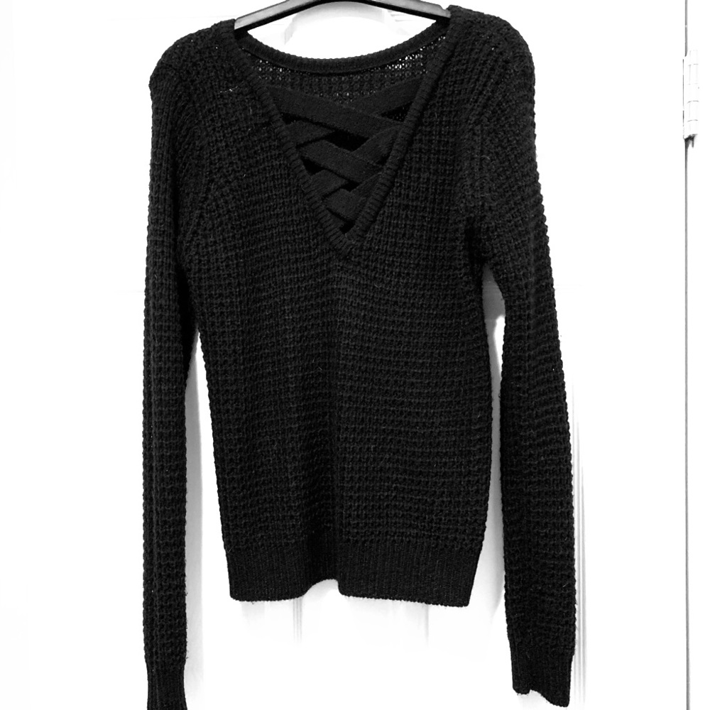 Cross Back Knit Sweater